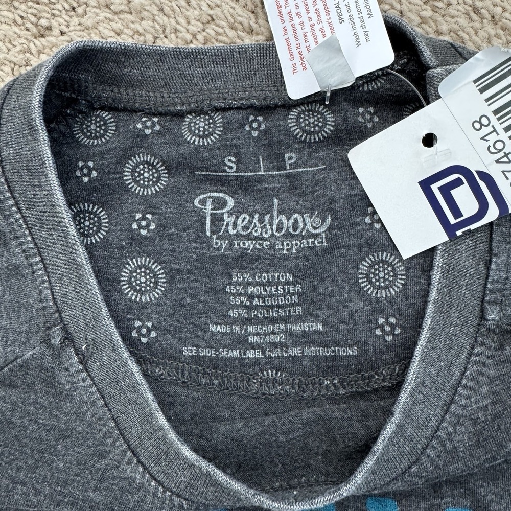 Coastal Carolina Chanticleers Raglan Tee Pressbox‎ Womens S Gray 3/4 Sleeve Top - Picture 4 of 8
